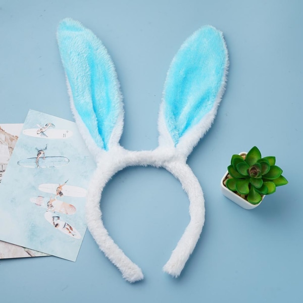 Bunny Ears Pannband Söt mjuk plysch Easter Rabbit Ears Rabbit Ea white 16*14cm