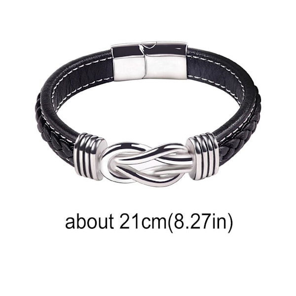 Till Min Son Armring Armband Mor Och Son För Evigt Länkade Lädergåva W5D2