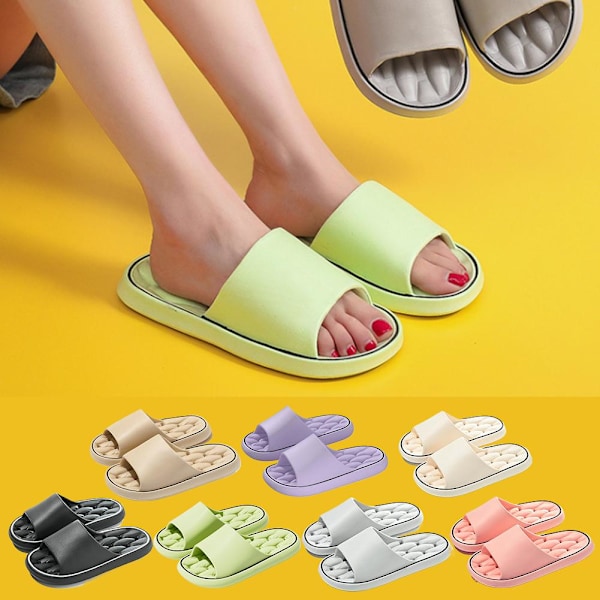 Sommar Inomhus Halkfria Hemtofflor Badrum Mjuka Sulor Flip-f khaki 36/37