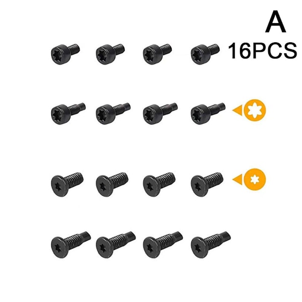 GHRYTY Ring Dörrklocka Skruvar Ersättning, 16/20 ST T5, T16 Ring Dörrklocka Skruvar, Ring Säkerhetsskruv Kompatibel med Video Dörrklocka, Ersättning 16pcs onesize