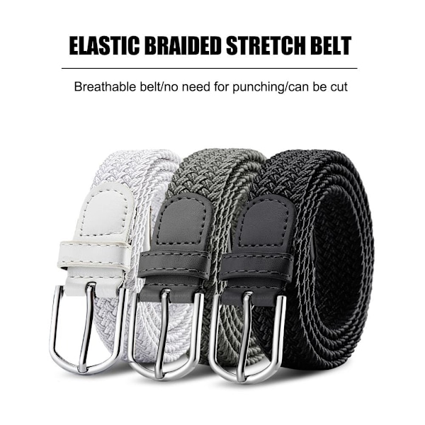 Vävt elastiskt stretchbälte i canvas för män och kvinnor, utan hål V9k1 coffee One size