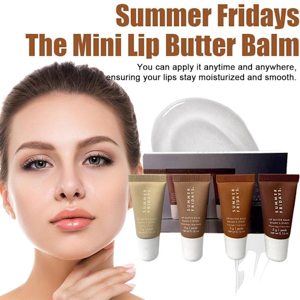 4-DELARS SET SUMMER FRIDAYS The Mini Neutrals Lip Butter Balm Set