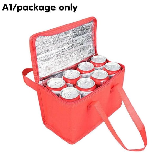 Lunch Picknick Camping Isolerad Termisk Kylväska Matväska Dryck Cool O3U7 red 21*14*17