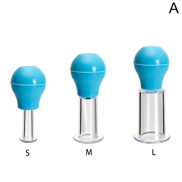 3 Koppar Anti-Cellulit Ansiktsmassage Koppningsset Glas Silikon För Ansikte NE K3K7 pink M