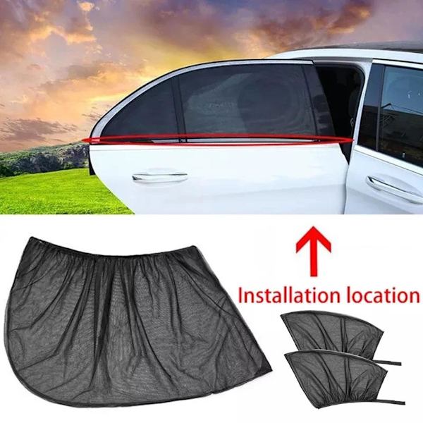 2 st Bil Myggnät Sommar Solskydd Sidofönster O3C6 SUV Front window