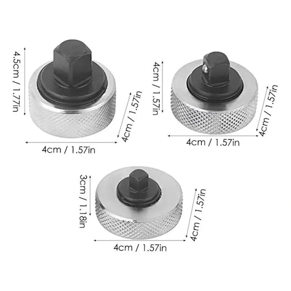 1/3* Mini Spärrnyckel Helt Stål Handflata Finger Vändbar 1/4 3/8 1/2 - As shownD 3pcs