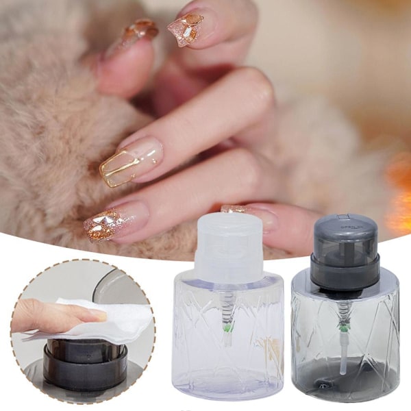 Nagelkonst Pressflaska i Japansk Stil Fet Stor Kapacitet Press Bo  Transparent 1pcs