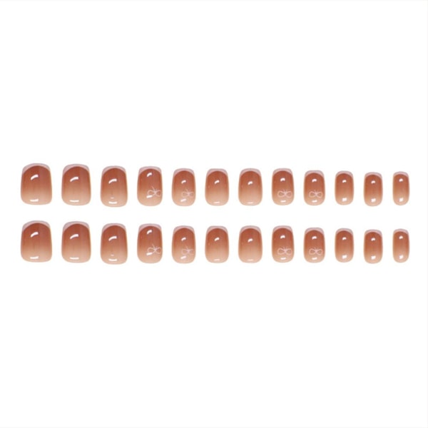 24 stycken minimalistiska franska lösnaglar, avtagbara, G8G1 style 4 24pcs