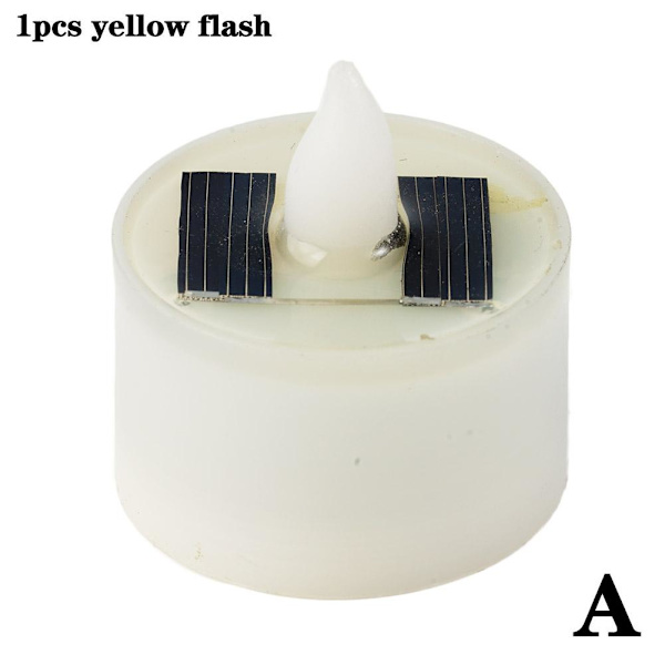 1/5/10st Solar LED Ljuslykta Värmeljus Solcellslampa Trädgård Utomhus Warm white One-size 5pcs