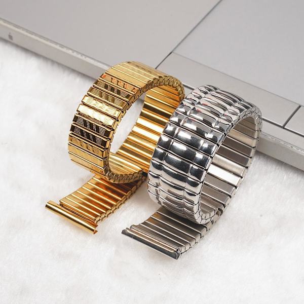 Steel Stretch Expansion Watch Band Armband Armband FAD9 gold 20mm