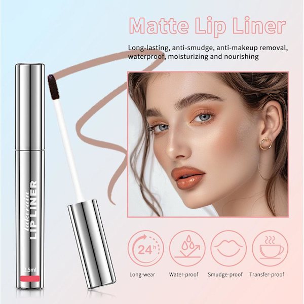 Läppenna Stay-N - Peel-off Läppenna Tattoo, Läppfärg Peel Off Långvarig UK- #3 Brow 1pcs