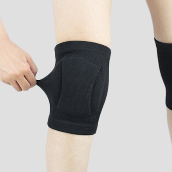 2 st Tjocka Knäskydd För Dans Volleyboll Yoga Kvinnor Barn Skydd BlackS S