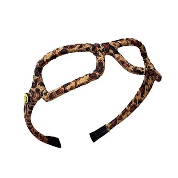 Leopardmönstrad Sammet Glasögon Stil Hårband Utomhus Huvudbonad Högt Hårband All-match Mode M2r5