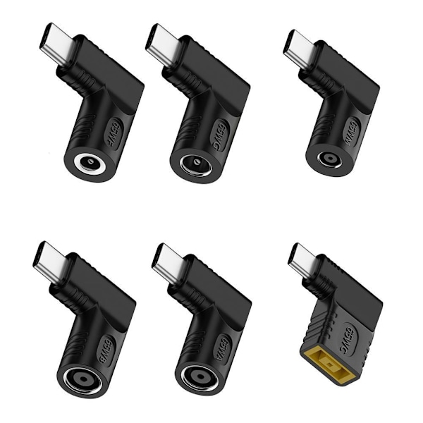 NY 65W Laptop Laddare Konverterare TILL USB Typ C PD Strömadapter J3E2 Kabel C7Q7 square mouth one-size