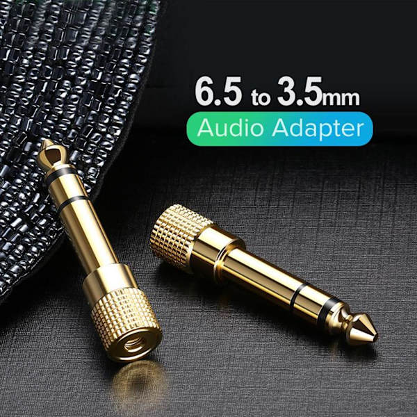 1X 6.3mm 1/4\" Hane till 3.5mm 1/8\" Hona Stereo Adapter Audio H1Q7