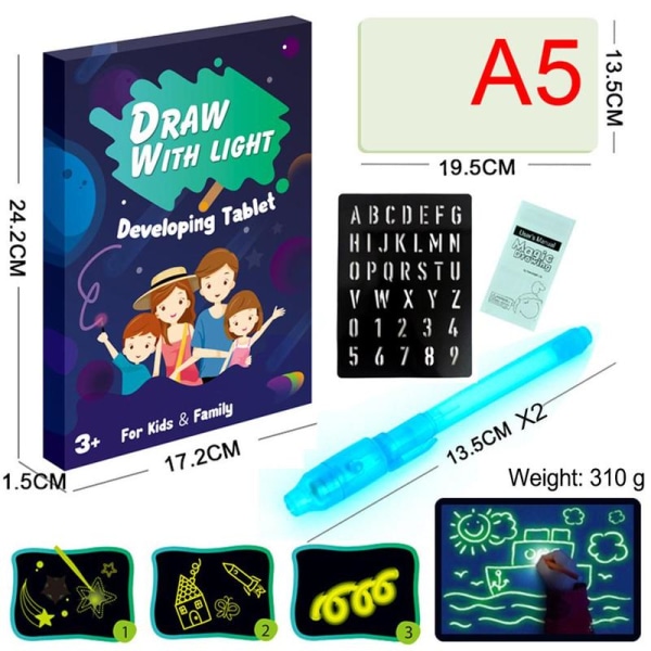 Köp Fluorescerande ljus skrivblok Barn Ritning Målning Leksak | Fyndiq