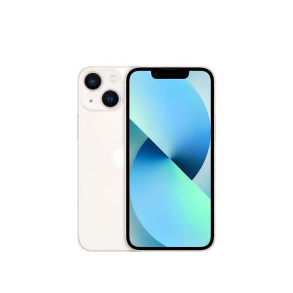 APPLE iPhone 13 mini 256 GB Starlight (2021) - Renoverad - Utmärkt skick - Refurbished Grade A+
