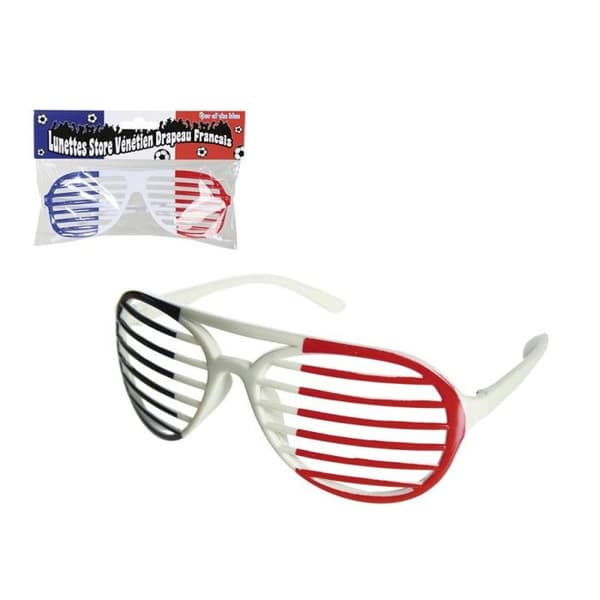 Briller - Frankrig - Tricolor - Unisex - Trends - Voksen Trefärgad (blå, vit, röd)
