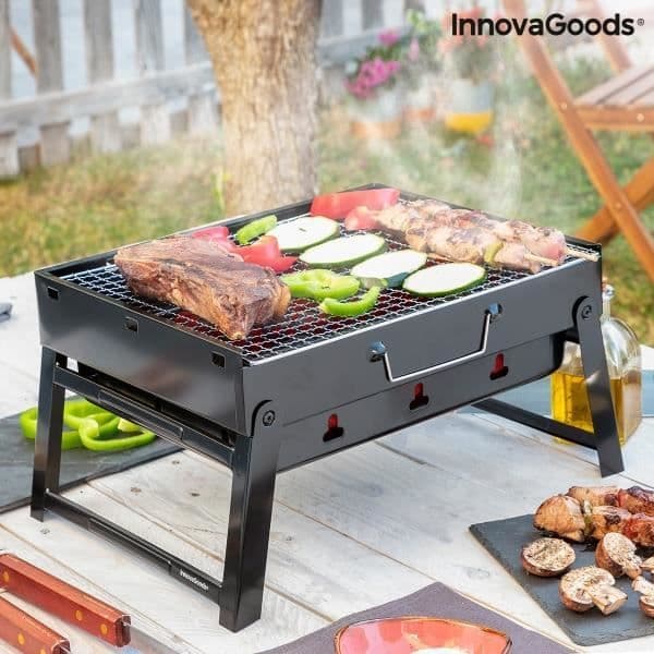 Grill - InnovaGoods® - Bærbar - Kul - Moderne design - Sammenfoldelig og let Svart