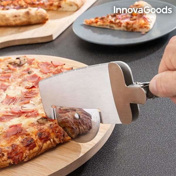 Coupe-Pizza 4 i 1 - INNOVAGOODS - Nice Slice - Rustfrit stål - 28 x 4 x 9 cm Rostfritt stål