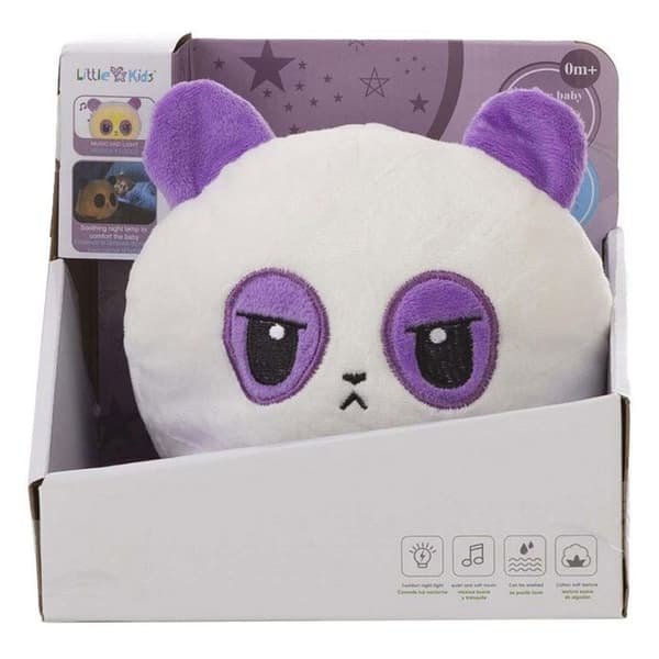 Afslappende bamse panda med lys og lyd, 24 cm Flerfärgad