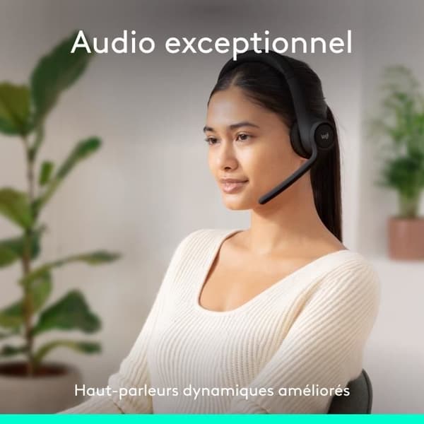 Hovedtelefoner - Trådløse - Logitech - Zone 300 - Bluetooth - Støjreducerende - Sort