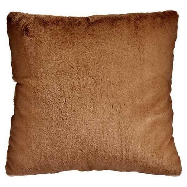 Kudde - Ej specificerad - Brun - Syntetisk läder - 60 x 60 cm - Mjuk textur kastanj