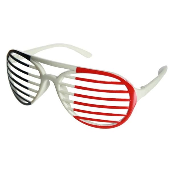 Briller - Frankrig - Tricolor - Unisex - Trends - Voksen Trefärgad (blå, vit, röd)