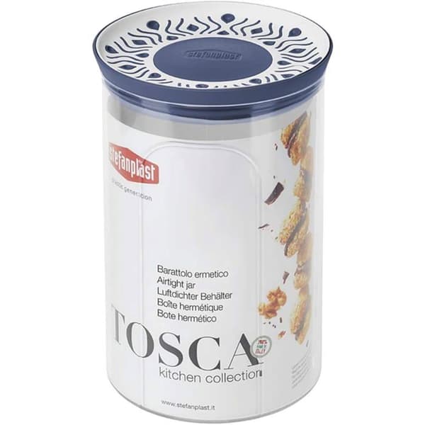 Rund Pot - Stefanplast - Tosca - Blå - Harpiks - 1.2 L