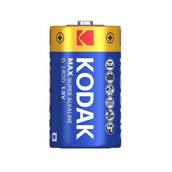 KODAK Set med 2 alkaliska batterier MAX LR20/D - 1,5V