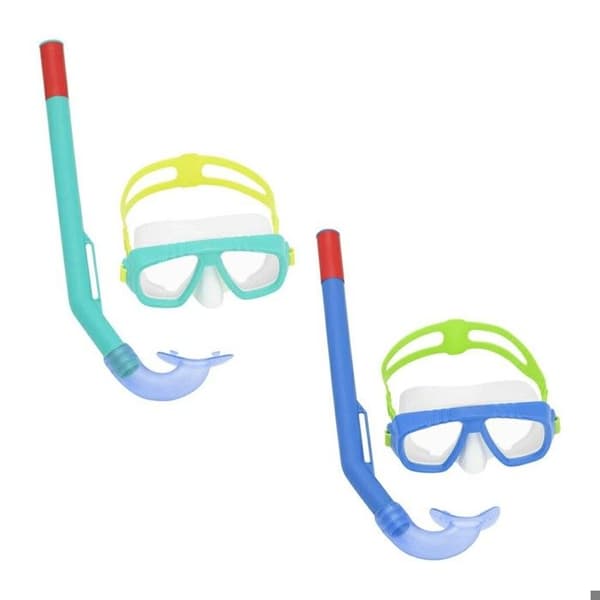 Dykmask - Bestway - 22074 - Härdat glas - Silikonslits - Multifärgad blandad
