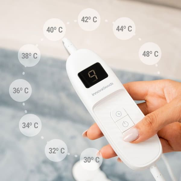 InnovaGoods Heklet varm täcke grå vit