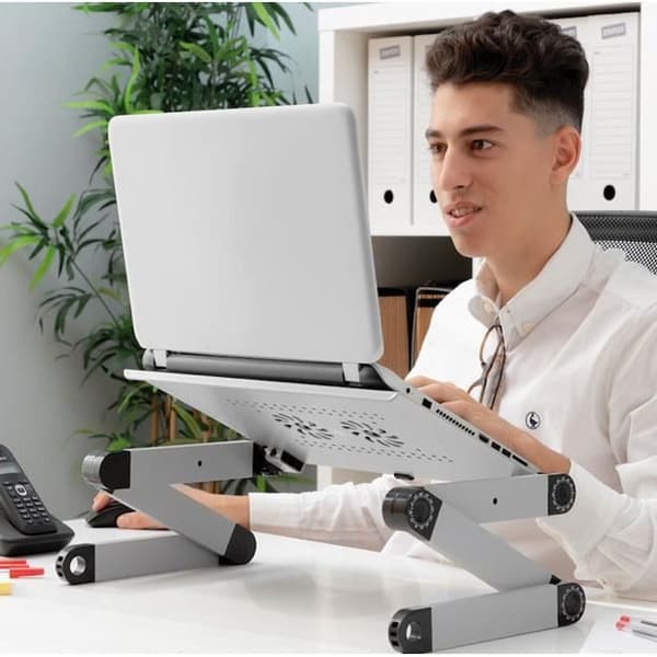 Justerbart bord - InnovaGoods - Omnible - Aluminium - Sammenklappeligt - Multi-positioner