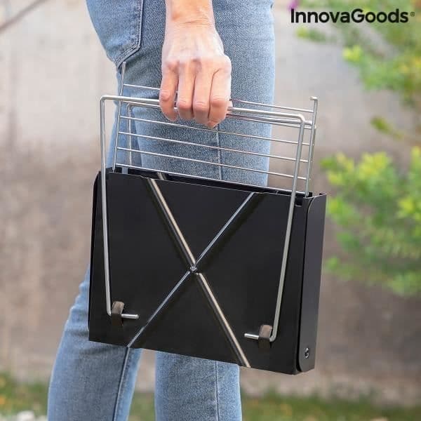 Grill - InnovaGoods - FOLDCUE - Fleksibel - Bærbar - Sort Svart