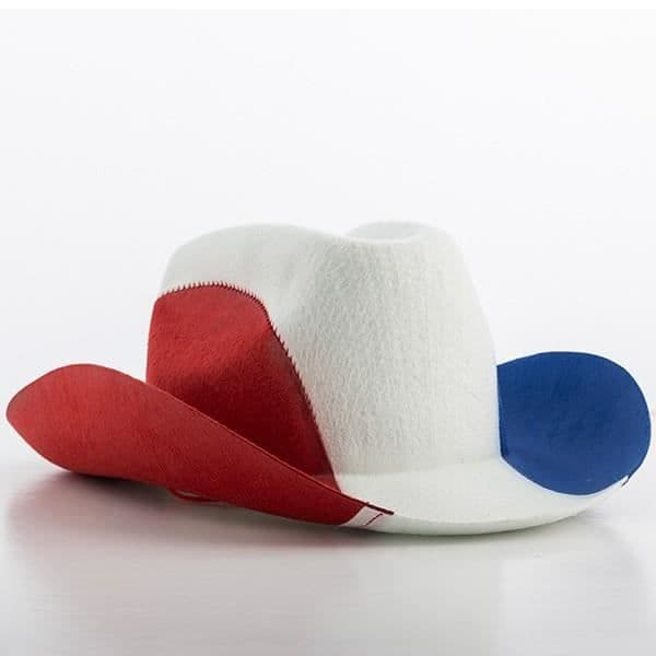 Cowboyhatt - Frankrike - Flagga - 100% Polyester - Unisex - Vuxen