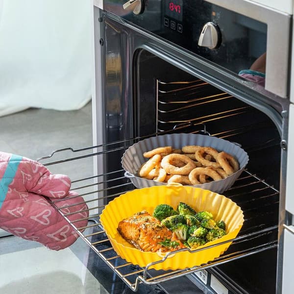 Silikoneforme - INNOVAGOODS - V0103786 - 2 Enheder - Non-stick - Genanvendelige grå/orange