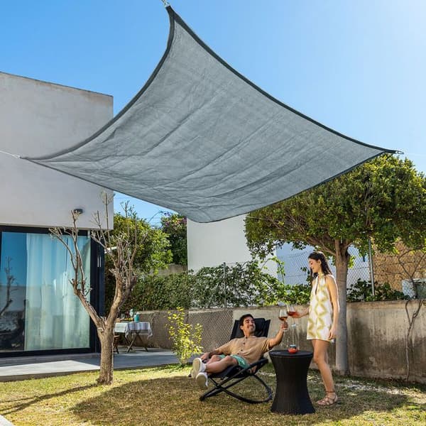 Shazail InnovaGoods Rektangulära Shade Segel 2 x 3 m - Grå Beige