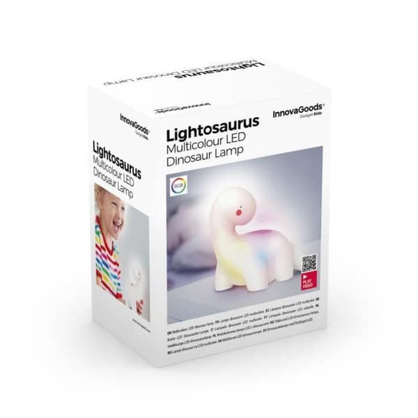 Dinosaur Monivärinen LED-lamppu - INNOVAGOODS - LED Vit