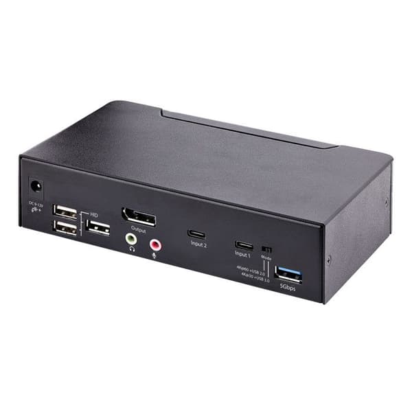 KVM-switch - STARTECH - SV231DPUCA - 2 porte - 4K 60Hz - USB-C, DisplayPort, Thunderbolt 3/4