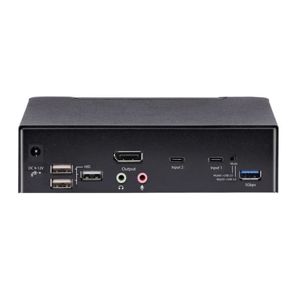 KVM-switch - STARTECH - SV231DPUCA - 2 portar - 4K 60Hz - USB-C, DisplayPort, Thunderbolt 3/4