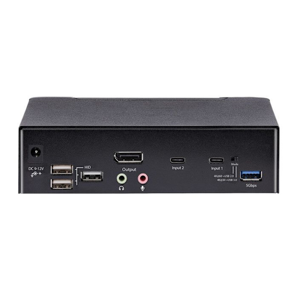 KVM-switch - STARTECH - SV231DPUCA - 2 porte - 4K 60Hz - USB-C, DisplayPort, Thunderbolt 3/4