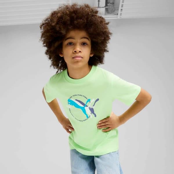T-Shirt Grafisk Puma III B Grøn 128 cm