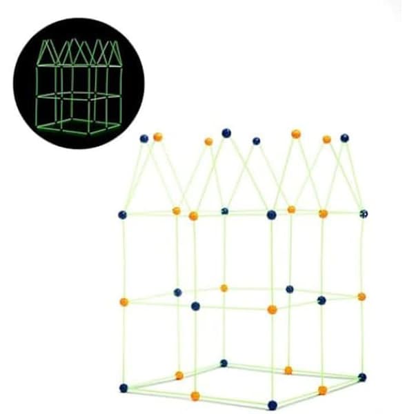 InnovaGoods® Robust Construction Kit 85 delar, Byggleksaker för barn, Glow in the Dark-leksak, Stimulerar Fluorescerande
