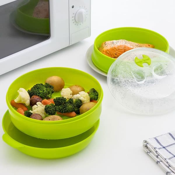 Dampkoger - INNOVAGOODS - - 2 rum - Dampudløbsventil - Citrongrøn Lime grøn