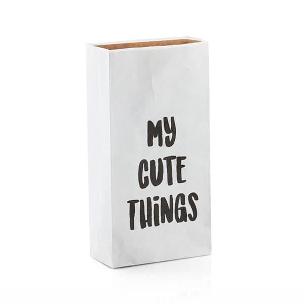 Papperpåse - Oh My Home - 15 x 30 x 8 cm - Vit - Modernt Design - Inomhusförvaring