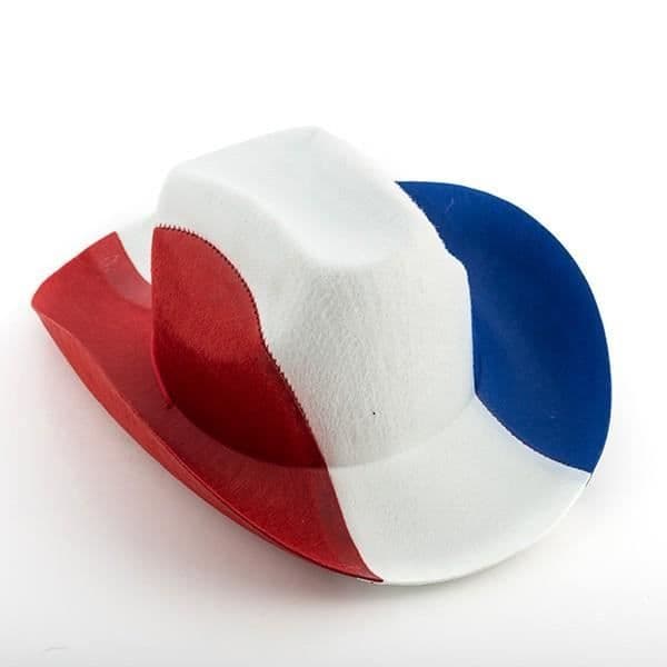 Cowboyhatt - Frankrike - Flagga - 100% Polyester - Unisex - Vuxen