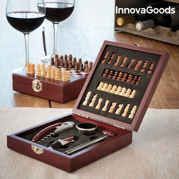 Vin- och schacktillbehörsset - CELLUSTOP - Kitchen Sommelier - InnovaGoods - 37 delar - Presentidé