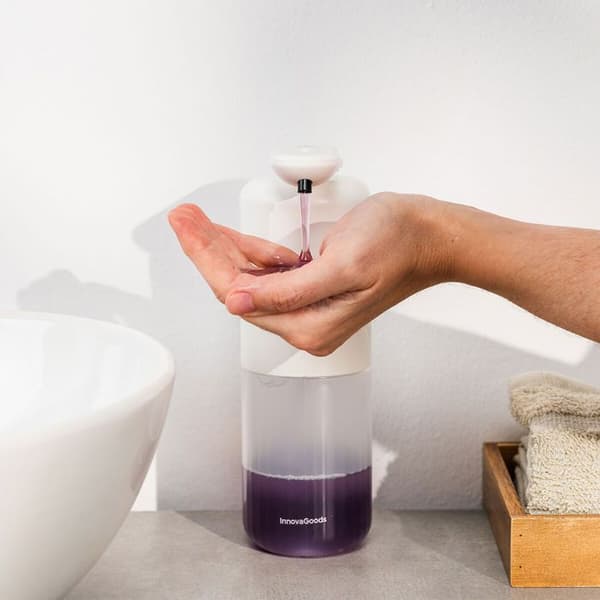 Automatisk genopladelig sæbedispenser InnovaGoods Bitesap vit/transparent