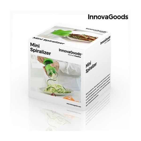 Grönsaksskärare - InnovaGoods - Mini Spiralicer - ABS - Rostfritt stål - Modern design grön/transparent