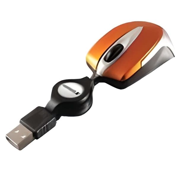 VERBATIM Mini Wired Rejsemus - Optisk - 2 knapper - PC - Orange
